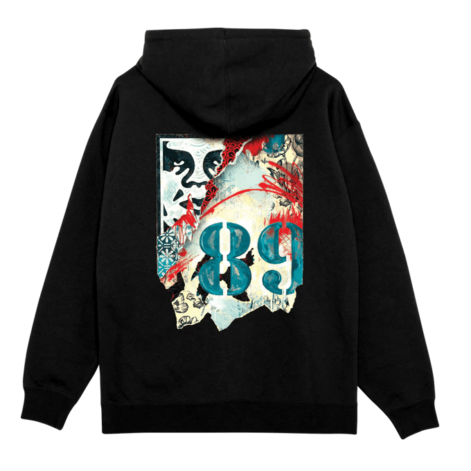 fenol Obey lisbon icon fleece - zwart