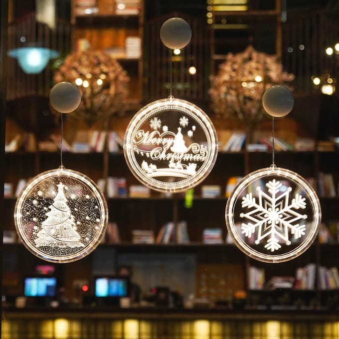 Hangende Fairy LED's String Lights Gordijnlamp Constante Heldere Modi met Bel Ontwerp IP44 Water type1 brown