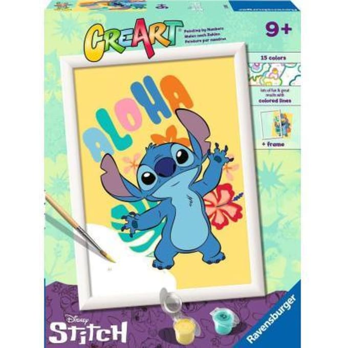 Ravensburger CreArt Disney Aloha Stitch - Schilderen op nummer voor kinderen
