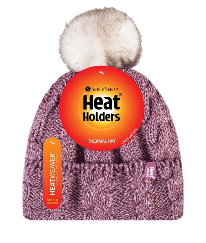 Heat Holders - Thermische pomponhoed voor dames - Roos
