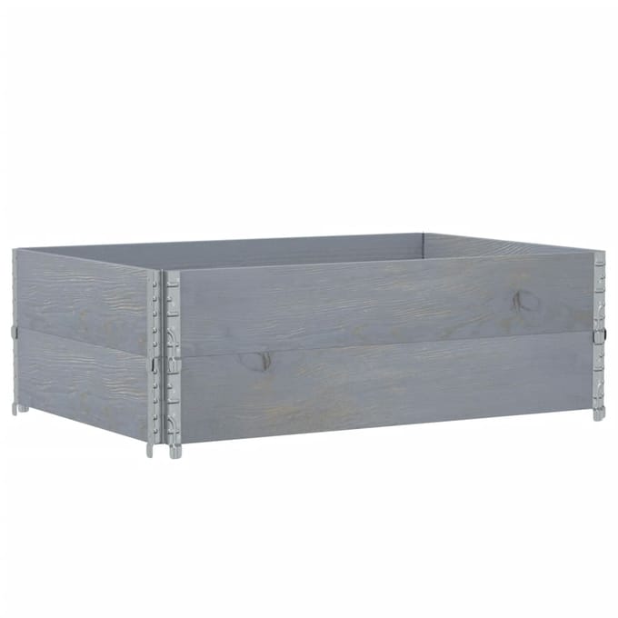 vidaXL - Plantenbak - 120x80 - cm - massief - grenenhout - grijs