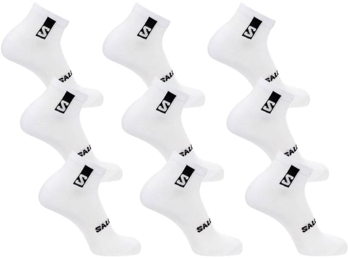 Salomon - Everyday Ankle Socks | 9-Pack | Enkelsokken | Maat M / 39-41 - Wit