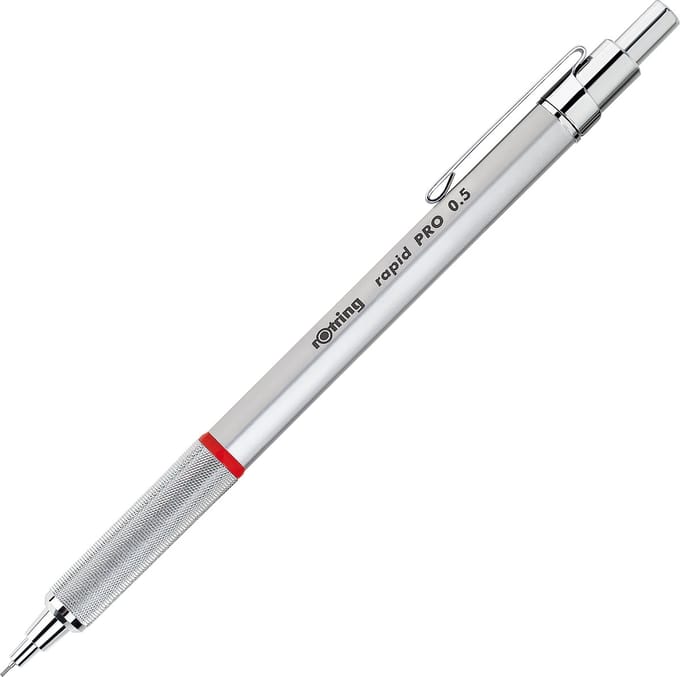 rOtring Rapid PRO-balpen | medium punt | blauwe inkt | Chroom