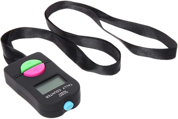 Digitale Teller - Handteller Clicker - Aanwezigheid Tellen - LCD Scherm - 4.5 cm Breed - Zwart