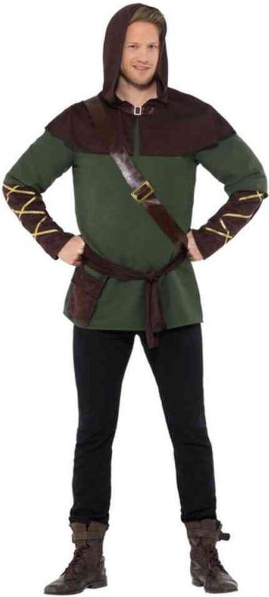 Smiffys - Robin Hood Kostuum - XL - Groen/Bruin