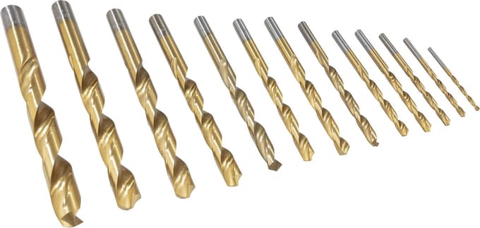 Westfalia HSS - Draaiboorset, titanium gecoat, 13 stuks