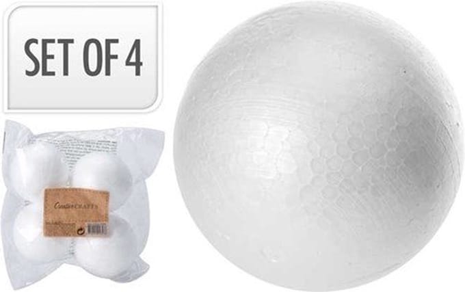 Polystyreen Bollen 8cm - Wit
