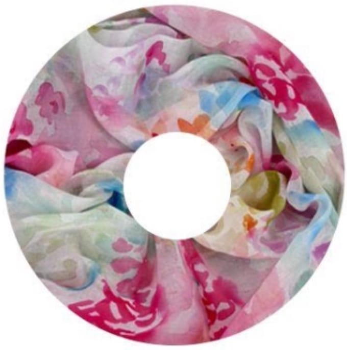 Dunne Colsjaal - Print - Roze - 80 x 50 cm (20271#)