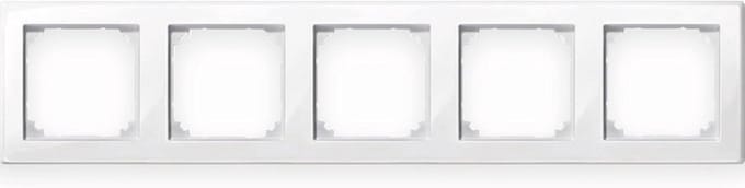 5-voudig M-SMART-frame in glanzend poolwit voor horizontale en verticale montage
