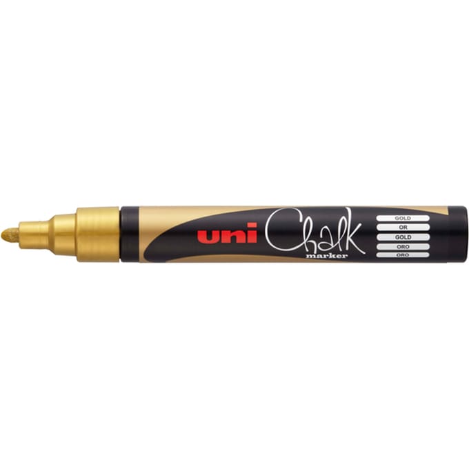 Uni-ball - krijtmarker goud | ronde punt 1 | 8 - 2 | 5 mm