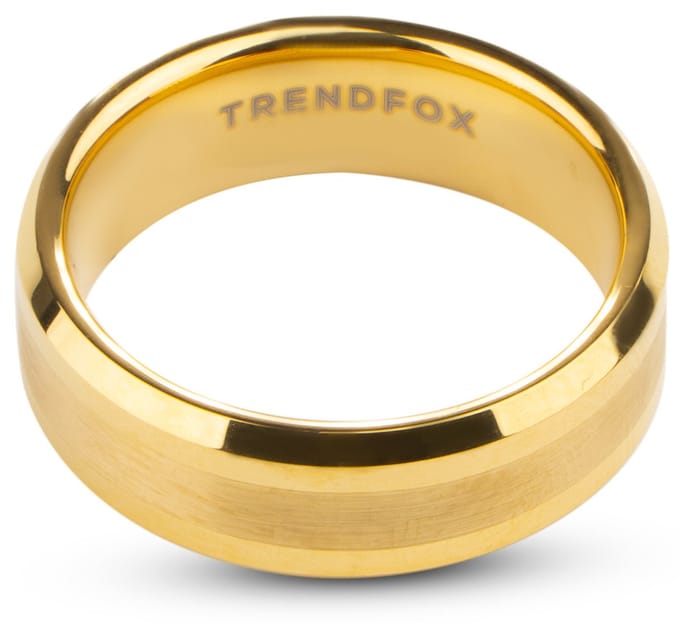 Tungsten Ring Heren Goud Kleurig - Wolfraam - Ringen Mannen - Schoencadeautjes Sinterklaas Jongen - Cadeaus Mannen