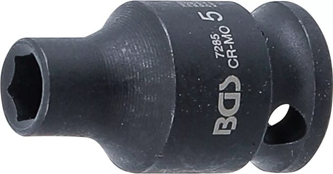 BGS Kracht Dopsleuteldop zeskant - 1/4 - 5 mm