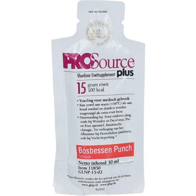 Prosource Plus Bosbes 15g Eiwit Zakje 1x30ml
