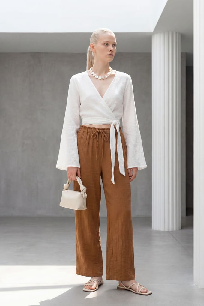 Elastische Taille Rechte Pijpen Broek