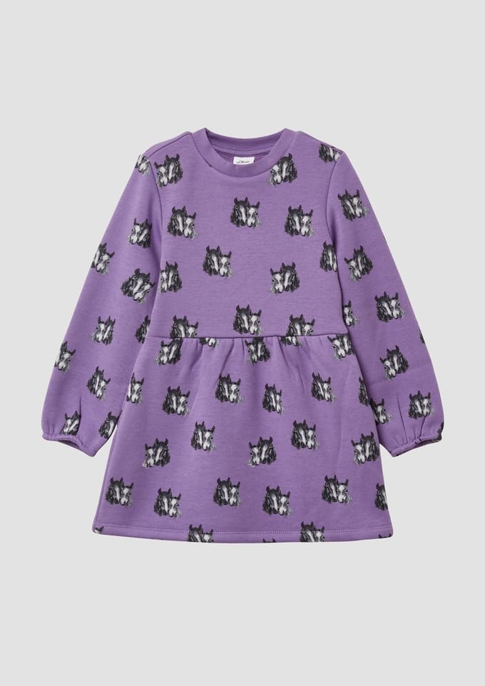 Thermische fleece jurk met all-over print voor meisjes s.Oliver