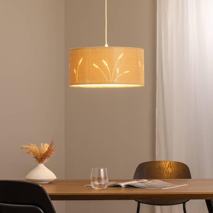 Maco Design Boho Auris hanglamp, beige, Ø 40 cm, textiel