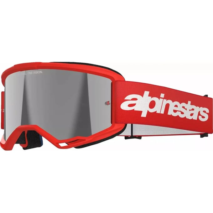 Alpinestars Vision 3 Motorcross Bril | Rood