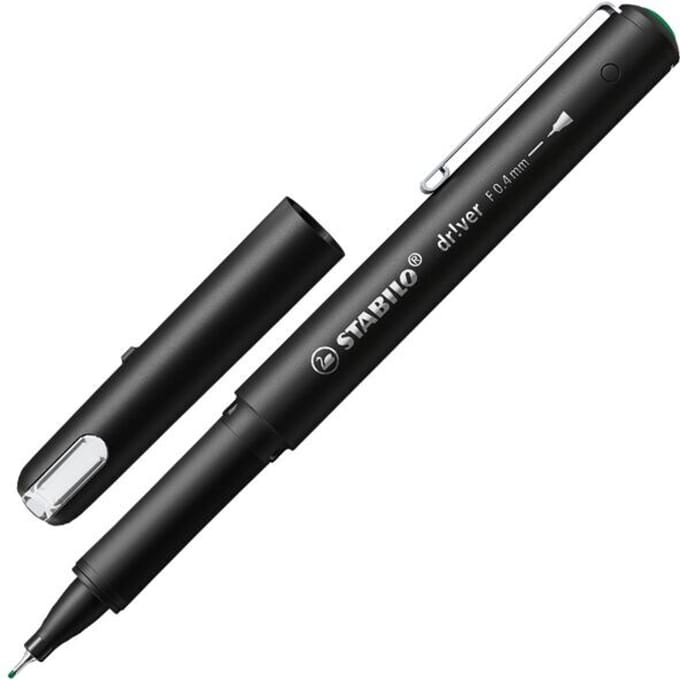 STABILO dr!ver fineliner, fijne punt, groen 5 stuks