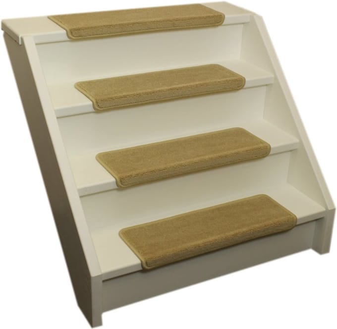Elite Trapmatten - 15 stuks - Elite-Soft licht Beige - 56x17x3,5 - Rechthoekig - zelfklevend