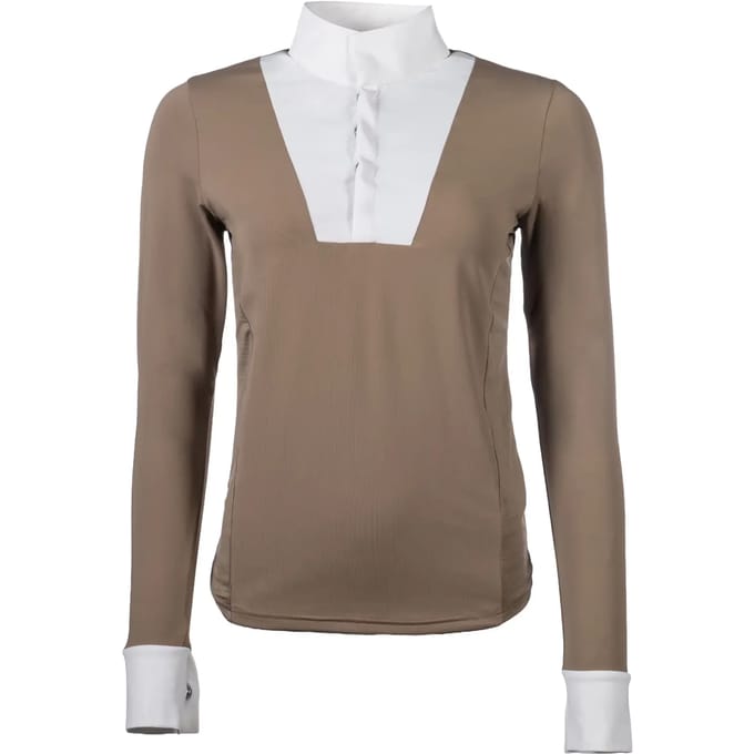 Dames wedstrijdpolo met lange mouwen HKM Virginia