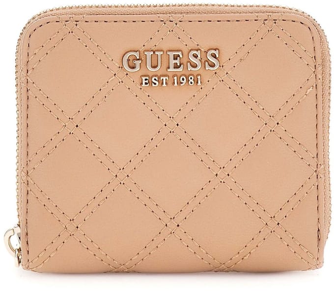 GUESS portemonnee Giully II SLG Zip Around Wallet Beige Lichtbruin