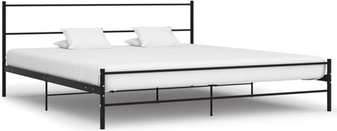 vidaXL - Bedframe - metaal - zwart - 200x200 - cm