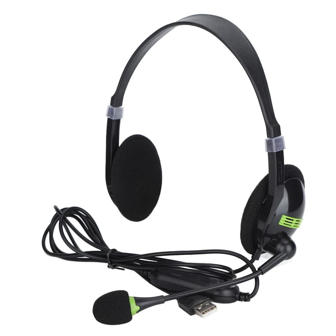 SY440MV Bedrade Headset 3.5mmUSB Klantenservice Over-Ear Hoofdtelefoon met Ruisonderdrukking