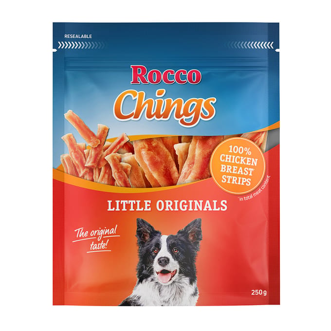 250g Chings - Kipfilet (in korte reepjes) Rocco hondensnack