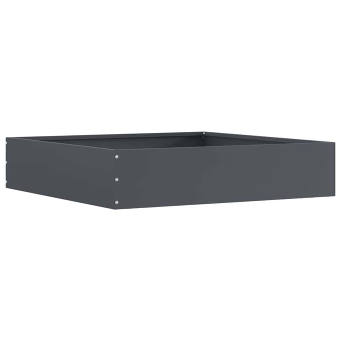 vidaXL - Gazonrand - 60 - x - 60 - x - 13 - cm - Staal - Antraciet