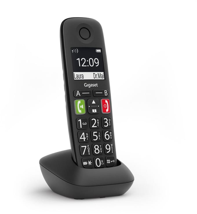 Gigaset E290R HX - big buttons - black - losse handset