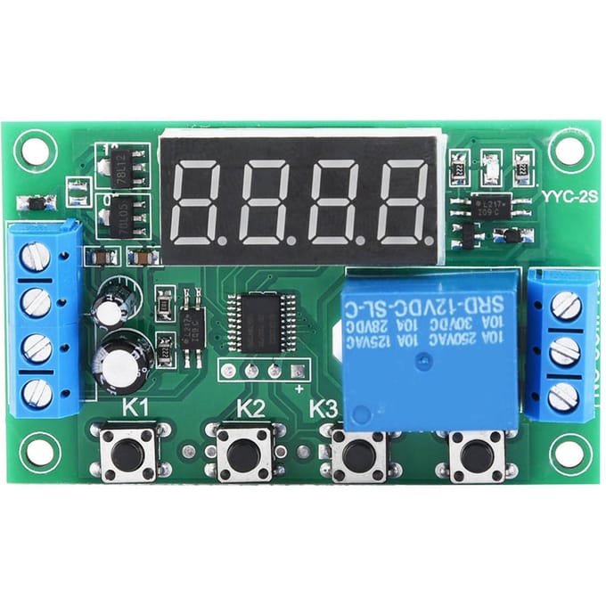 LED-display instelbare timerrelais automatiseringsschakelmodule (12V)