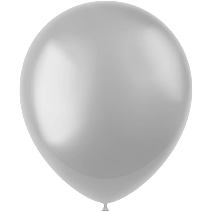 Ballonnen Moondust Silver Metallic 33cm - 10 stuks