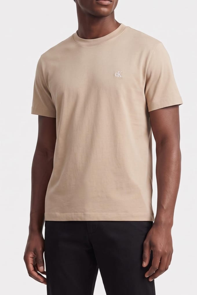 Calvin Klein Ss Easy Monogram Tee White Pepper Taglia: M | Magliette basic Outlet | Uomo | Bianco