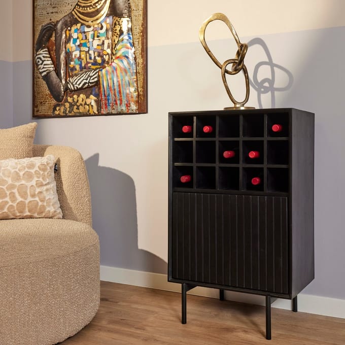 Starfurn - Wijnkast Madison 55 cm - zwart