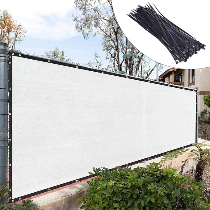 Wit Privacydoek voor Omheining 1,5 x 15 Meter 90% Blokkerend