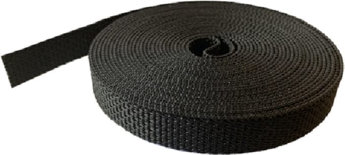 Optrekband 14 mm, 7 meter Zwart