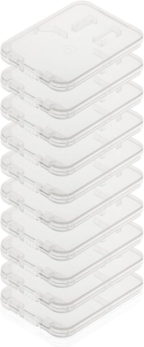 Opbergdoosjes voor Geheugenkaarten SD MMC MicroSD, Set van 10 Stuks