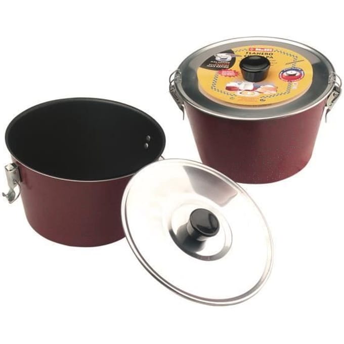 Puddingvorm - Ibili - 356020 - 20 cm - Anti-aanbak Aluminium - Rood Gespikkeld Zwart zwart