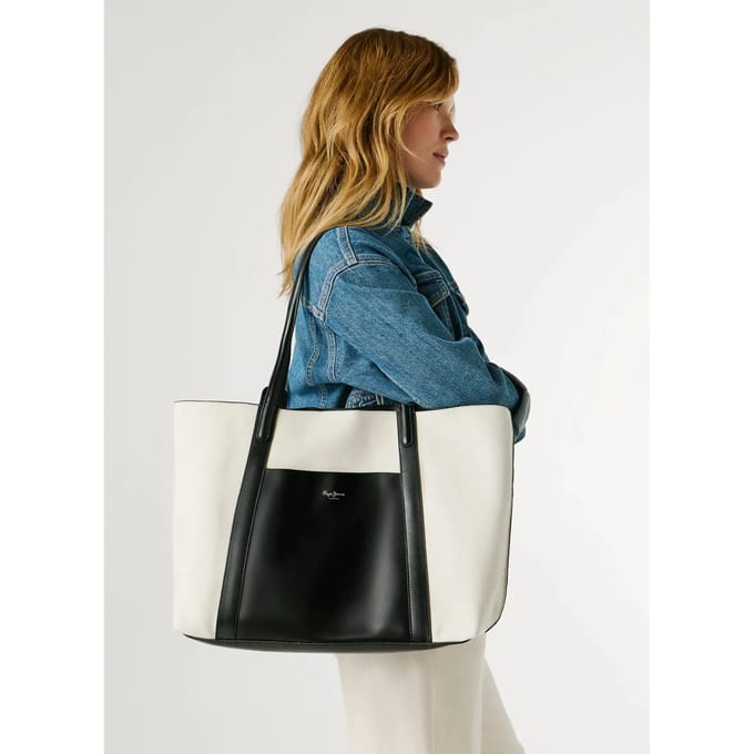 Pepe Jeans Audrey Tale Shopper Tas Wit