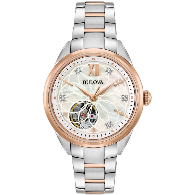Bulova New Automatic 98P170 Horloge - Staal - Multi - Ø 34 mm