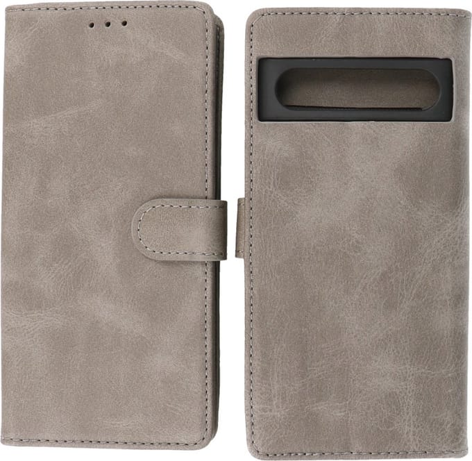 Google Pixel 7 Pro Hoesje Book Case Portemonnee Telefoonhoesje - Grijs