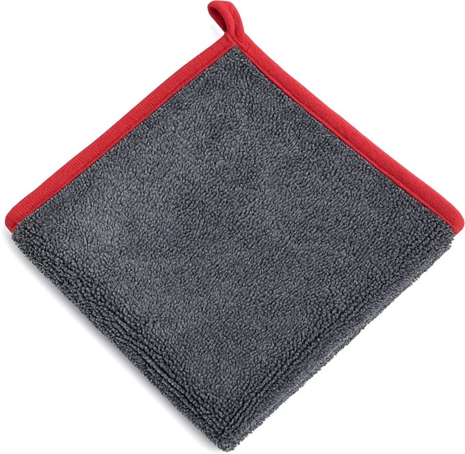 Droogdoek Auto Microvezeldoek Auto - Grijs/ Rood