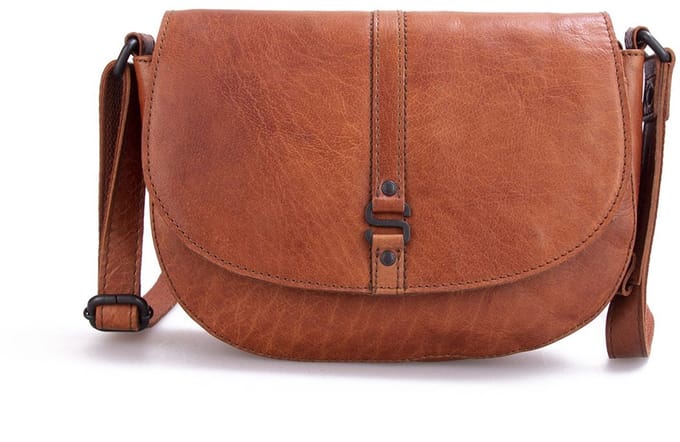 Leren Crossbodytas met klep - Dakota - Brandy