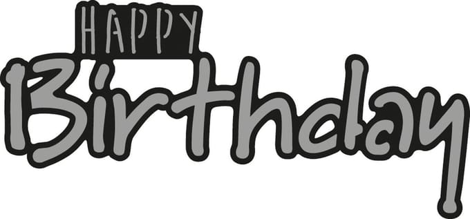 Marianne Design Craftable Mal Happy BIRTHDAY (EN) CR1320
