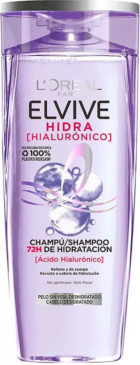Vochtinbrengende Shampoo L'Oreal Make Up Elvive Hidra Hyaluronzuur (370 ml)