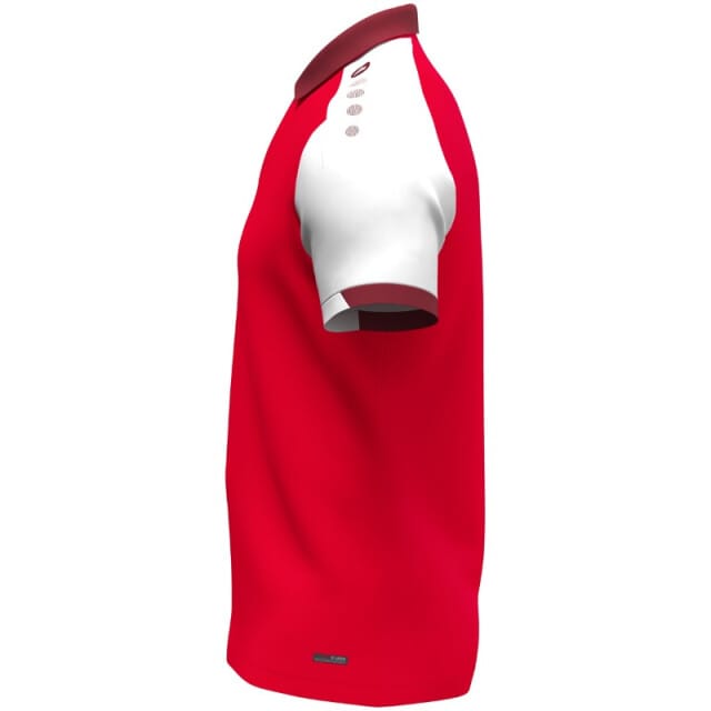 Jako Dynamic Polo Kinderen - Rood / Wit / Donkerrood | Maat: 140
