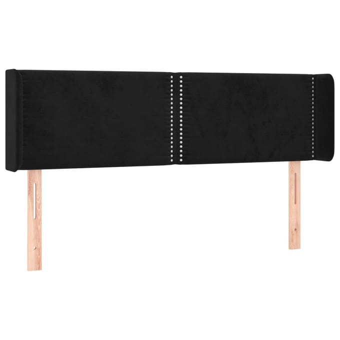 vidaXL - Hoofdbord - LED - 147x16x78/88 - cm - fluweel - zwart