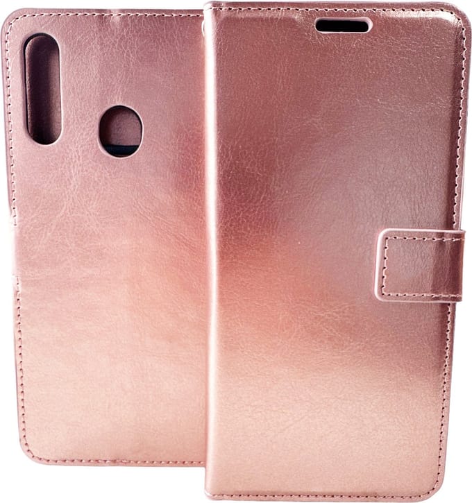 Bookcase Geschikt voor: Samsung Galaxy A20E - Rose Goud - portemonnee hoesje