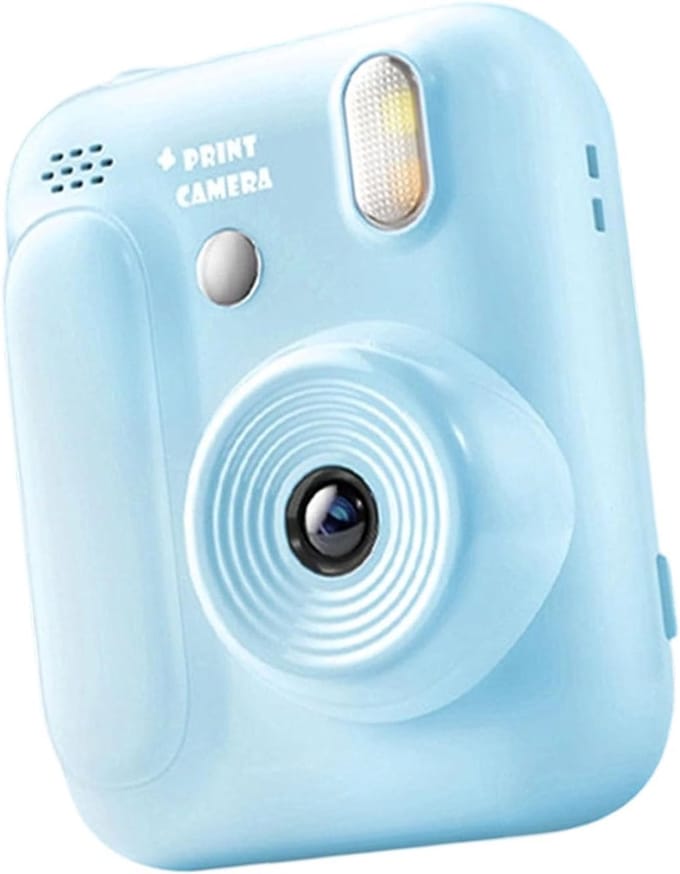 Kinder Camera - Directe Fotoprinter - Creatief Spelen - 23 Cartoon Effecten - 48MP - Blauw