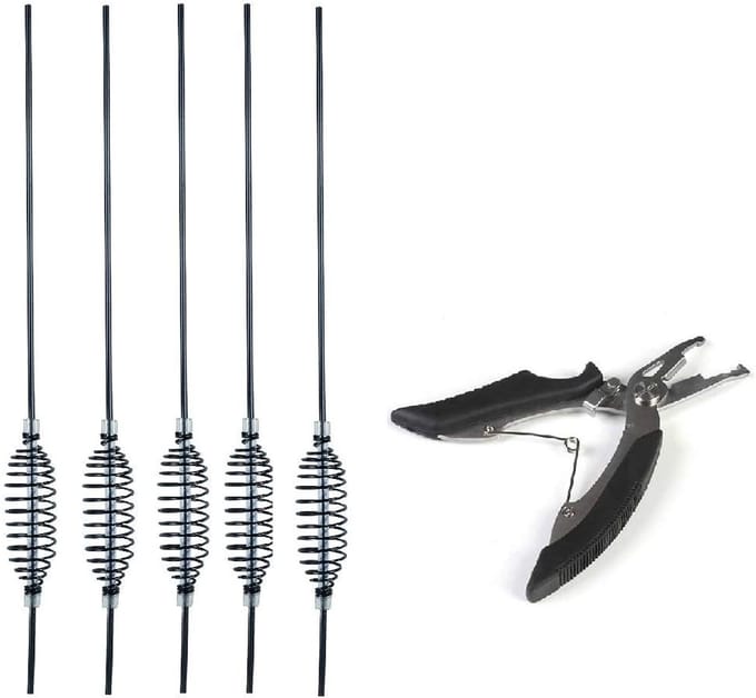 Set 5 voerspiralen 22 cm + gratis visschaartjes